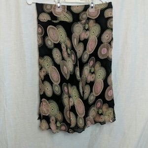 Green and pink skirt